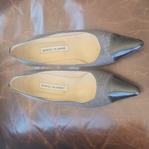 Manolo Blahnik Classy Grey and Black Pumps Heeled Shoes